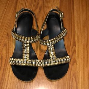 Giuseppe Zanotti sandals gold and black size40